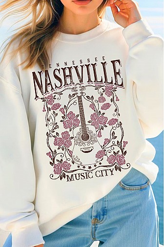 NASHVILLE ROSE BRUSHED SWEATSHIRTS