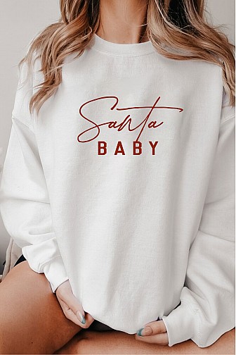 SANTA BABY BRUSHED SWEATSHIRTS