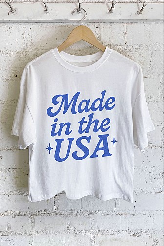 MADE IN THE USA LONG CROP TOP