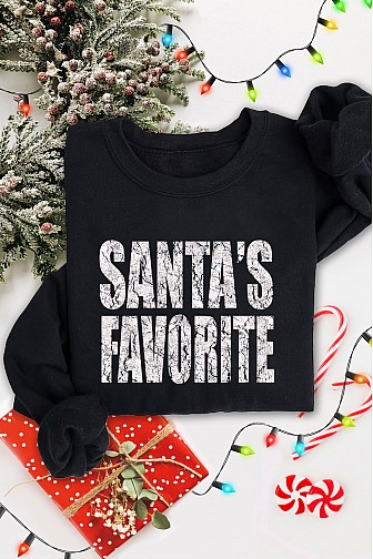 SANTA'S FAVORITE BRUSHED SWEATSHIRTS